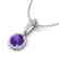 2 CTW Amethyst & Micro Pave VS/SI Diamond Necklace
