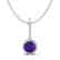 2 CTW Amethyst & Micro Pave VS/SI Diamond Necklace - 2
