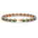 11.58 CTW Emerald & Diamond Halo Bracelet 10K Rose Gold - 2