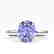 3.50 CTW Tanzanite Designer Inspired Solitaire Ring 18K