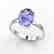 3.50 CTW Tanzanite Designer Inspired Solitaire Ring 18K - 2
