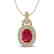 2.50 CTW Ruby And Micro Pave VS/SI Diamond Necklace