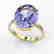 9 CTW Tanzanite Designer Solitaire Engagement Ring 18K - 2