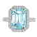 6.03 CTW Sky Blue Topaz & Micro Pave VS/SI Diamond Halo
