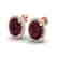 5 CTW Garnet & Micro Pave VS/SI Diamond Earrings Halo