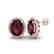 5 CTW Garnet & Micro Pave VS/SI Diamond Earrings Halo - 2