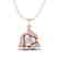0.38 CTW Micro Pave VS/SI Diamond Halo Necklace 14K