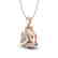 0.38 CTW Micro Pave VS/SI Diamond Halo Necklace 14K - 2