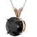 2.58 CTW Fancy Black VS Diamond Solitaire Necklace 10K - 2