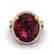 10 CTW Garnet & Micro Pave VS/SI Diamond Halo Ring 18K