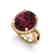 10 CTW Garnet & Micro Pave VS/SI Diamond Halo Ring 18K - 2