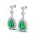 6 CTW Emerald & Micro Pave VS/SI Diamond Earrings