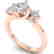1.25 CTW Certified VS/SI Diamond Solitaire 3 Stone Ring - 2