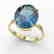 9 CTW London Blue Topaz Designer Solitaire Engagement - 2