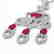 5.50 CTW Ruby & Micro Pave VS/SI Diamond Heart Necklace