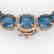 87 CTW London Blue Topaz & VS/SI Diamond Halo Micro