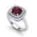 2.27 CTW Garnet & Micro VS/SI Diamond Pave Halo Ring - 2