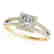1.1 CTW Certified VS/SI Princess Diamond Solitaire Halo