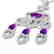 5.50 CTW Amethyst & Micro Pave VS/SI Diamond Heart