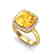 6 CTW Citrine And Micro Pave Halo VS/SI Diamond Ring - 2