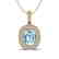 3 CTW Blue Topaz & Micro Pave VS/SI Diamond Halo