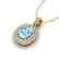 3 CTW Blue Topaz & Micro Pave VS/SI Diamond Halo - 2