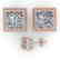 1.0 CTW VS/SI Princess Diamond Stud Solitaire Earrings - 2