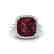 6 CTW Garnet And Micro Pave Halo VS/SI Diamond Ring