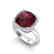 6 CTW Garnet And Micro Pave Halo VS/SI Diamond Ring - 2