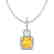 3.50 CTW Citrine & Micro VS/SI Diamond Necklace 18K - 2