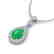 2.75 CTW Emerald & Micro Pave VS/SI Diamond Necklace