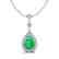 2.75 CTW Emerald & Micro Pave VS/SI Diamond Necklace - 2