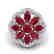 4 CTW Ruby & VS/SI Diamond Cluster Designer Halo Ring - 2