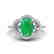 2 CTW Emerald & Micro Pave VS/SI Diamond Ring 10K White