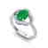 2 CTW Emerald & Micro Pave VS/SI Diamond Ring 10K White - 2