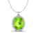 2.75 CTW Peridot & Micro VS/SI Diamond Halo Solitaire