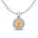 0.60 CTW Citrine & Micro VS/SI Diamond Necklace 18K