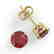 3 CTW Pink Tourmaline Designer Inspired Solitaire Stud - 2