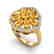 3 CTW Citrine & VS/SI Diamond Cluster Designer Halo