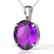 9 CTW Amethyst Designer Solitaire Necklace 18K White