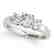 1 CTW Certified VS/SI Diamond 3 Stone Solitaire Ring - 2