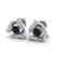 0.92 CTW Black & Micro Pave VS/SI Diamond Halo Earrings