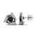 0.92 CTW Black & Micro Pave VS/SI Diamond Halo Earrings - 2