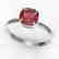 2 CTW Cushion Cut Pink Tourmaline Solitaire Engagement - 2