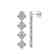 5.31 CTW Princess Cut Diamond Designer Earrings 18K - 2