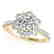 2 CTW Certified VS/SI Diamond Solitaire Halo Ring 14K