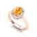 1.75 CTW Citrine & Micro VS/SI Diamond Ring Solitaire - 2