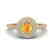 0.70 CTW Citrine & Micro Pave VS/SI Diamond Ring 18K