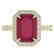 5.33 CTW Ruby And Micro Pave VS/SI Diamond Halo Ring