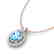 3 CTW Sky Blue Topaz & Micro Pave VS/SI Diamond